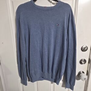 Tommy Hilfiger Light Blue 100% Cotton Men's Sweater Size XL